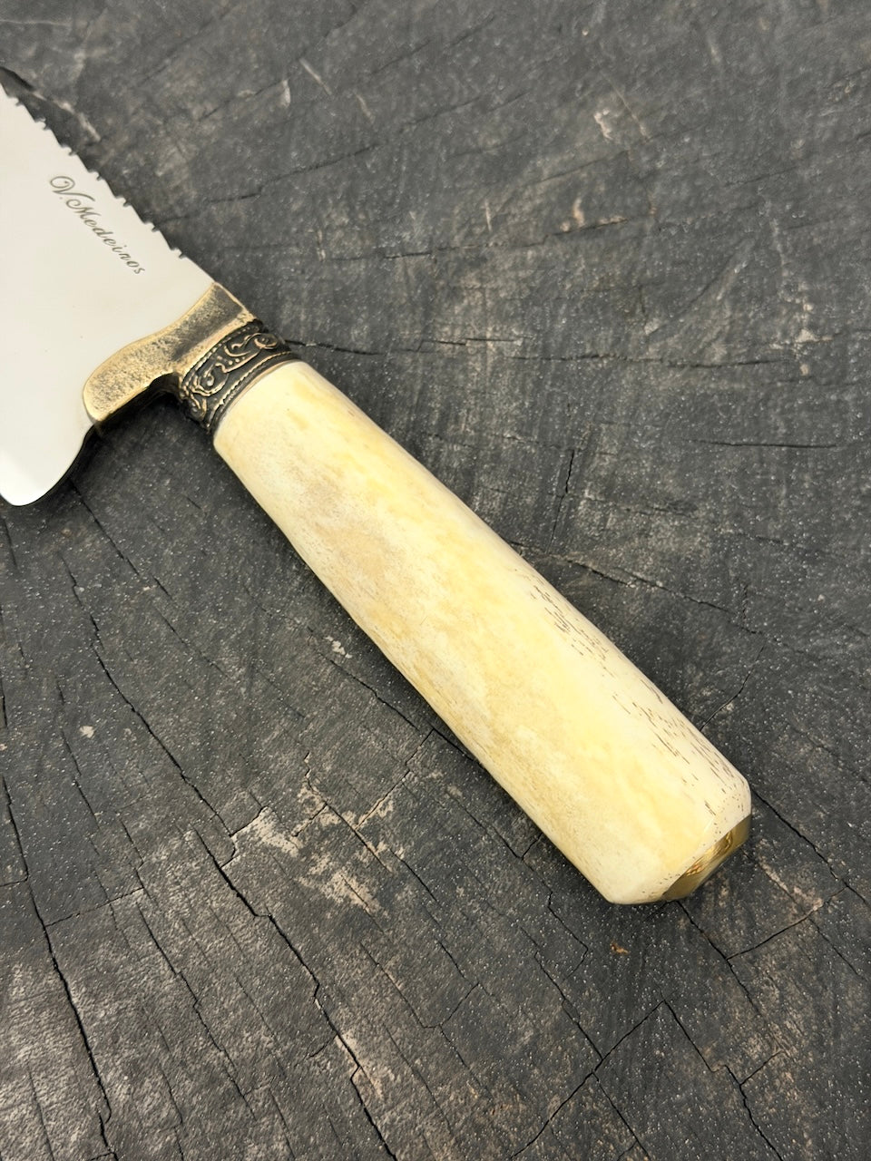 8" Picanha Chef Knife, Ostrich Bone, SS440 - 200mm