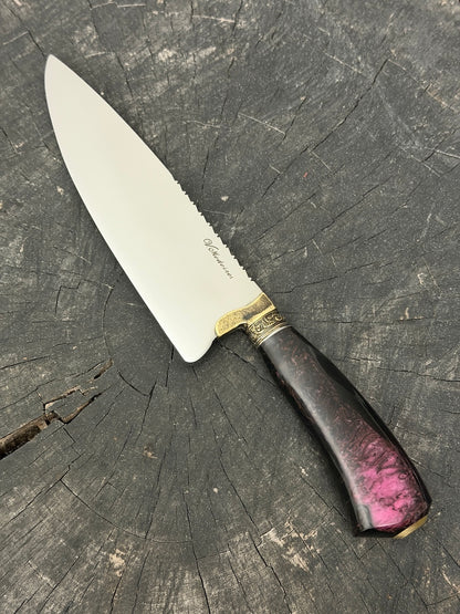8" Picanha Chef Knife, Custom Resin, SS440 - 200mm