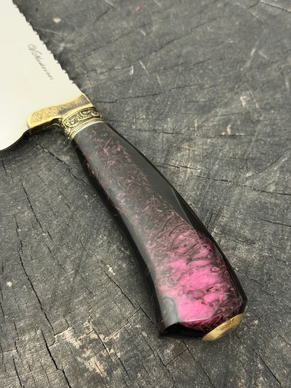 8" Picanha Chef Knife, Custom Resin, SS440 - 200mm