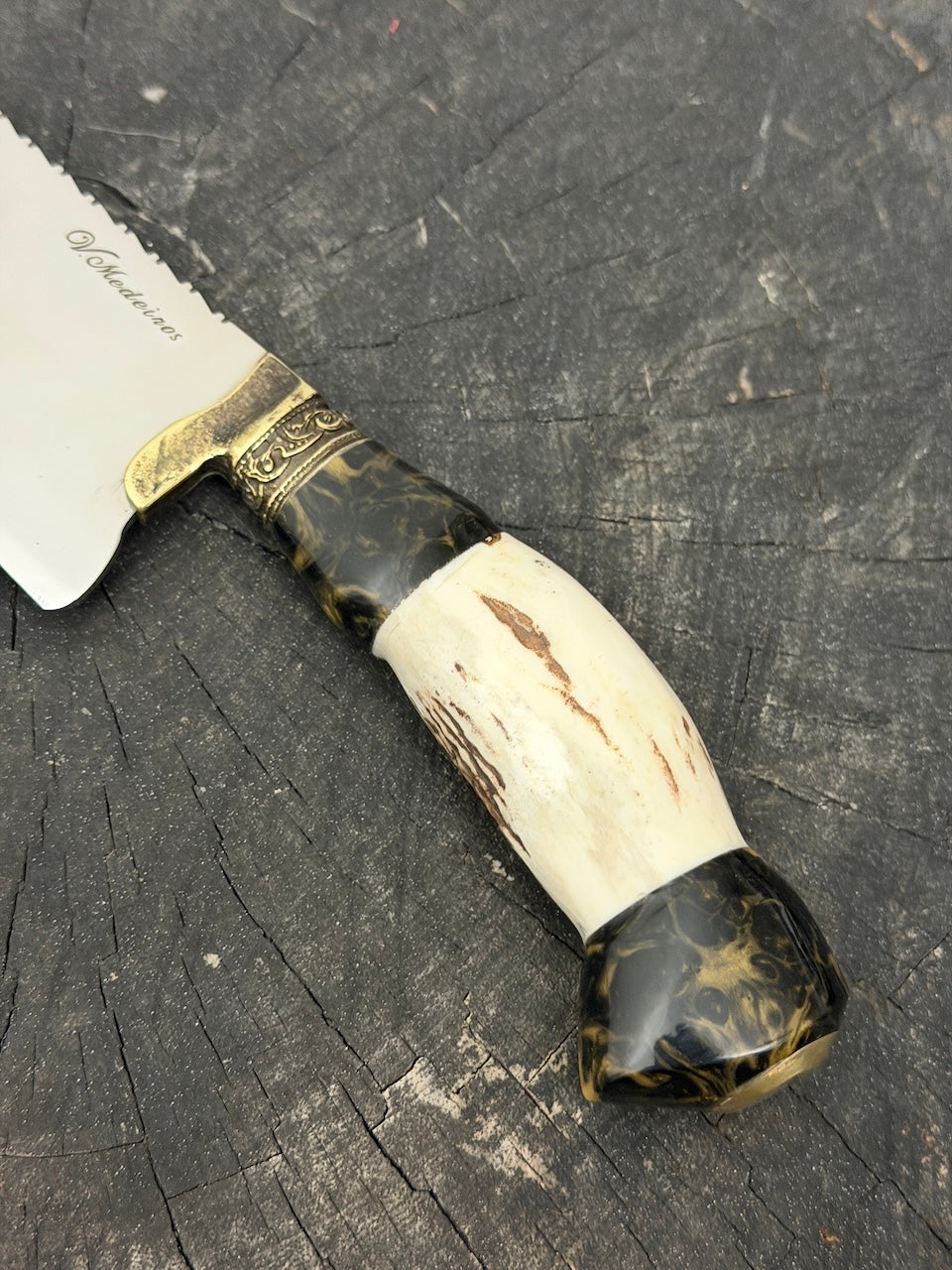 8" Picanha Chef Knife, Deer Antler, SS440 - 200mm