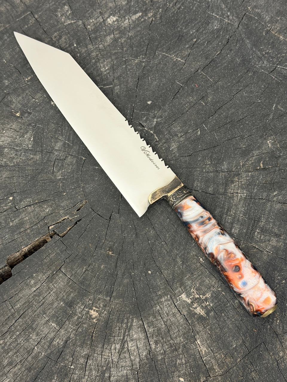 9" Bunka Pro, NightFire Custom Block, SS440 - 220mm