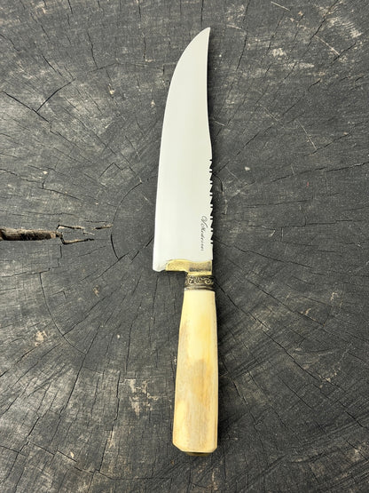 8" Artisan Knife, Ostrich Bone, SS440 - 190mm