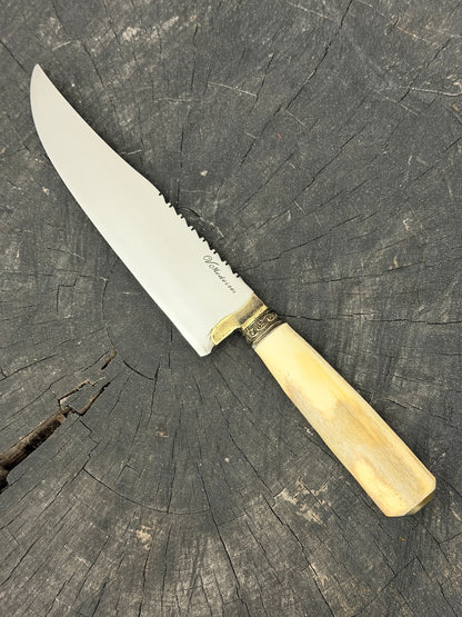 8" Artisan Knife, Ostrich Bone, SS440 - 190mm