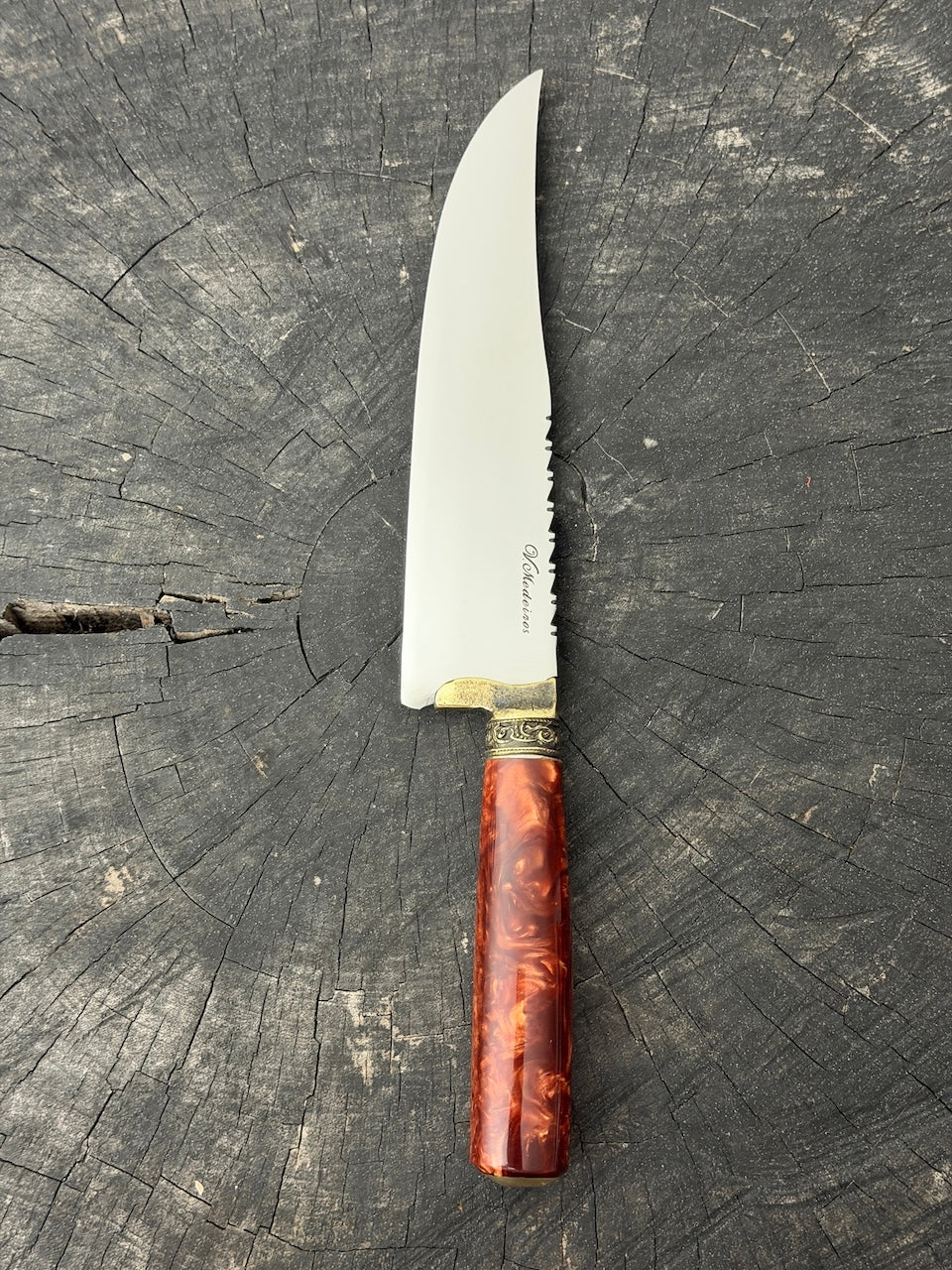 8" Artisan Knife, Inferno Custom Block, SS440 - 200mm