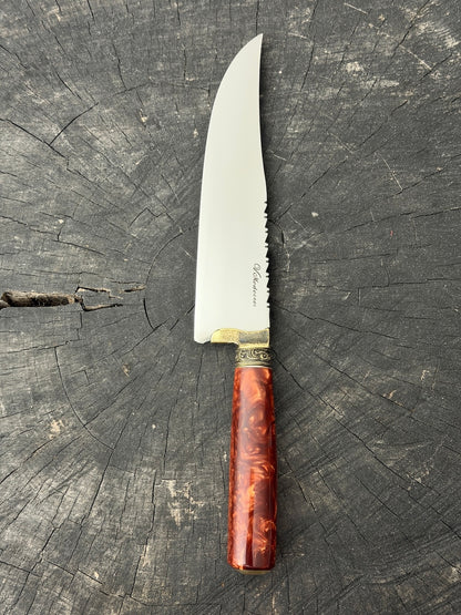 8" Artisan Knife, Inferno Custom Block, SS440 - 200mm