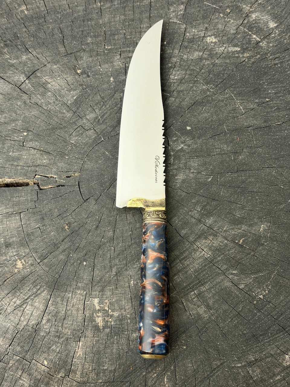 8" Artisan Knife, NightFire Custom Block, SS440 - 200mm