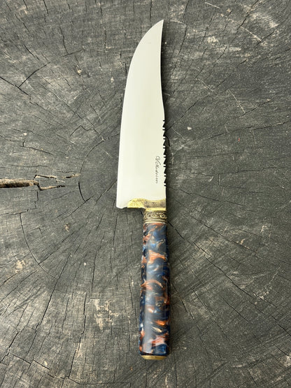 8" Artisan Knife, NightFire Custom Block, SS440 - 200mm