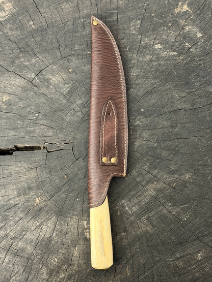 9" Artisan BBQ Knife, Ostrich Bone, SS440 - 230mm