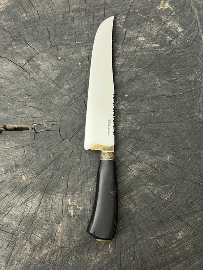 9" Artisan BBQ Knife, Custom Block, SS440 - 230mm