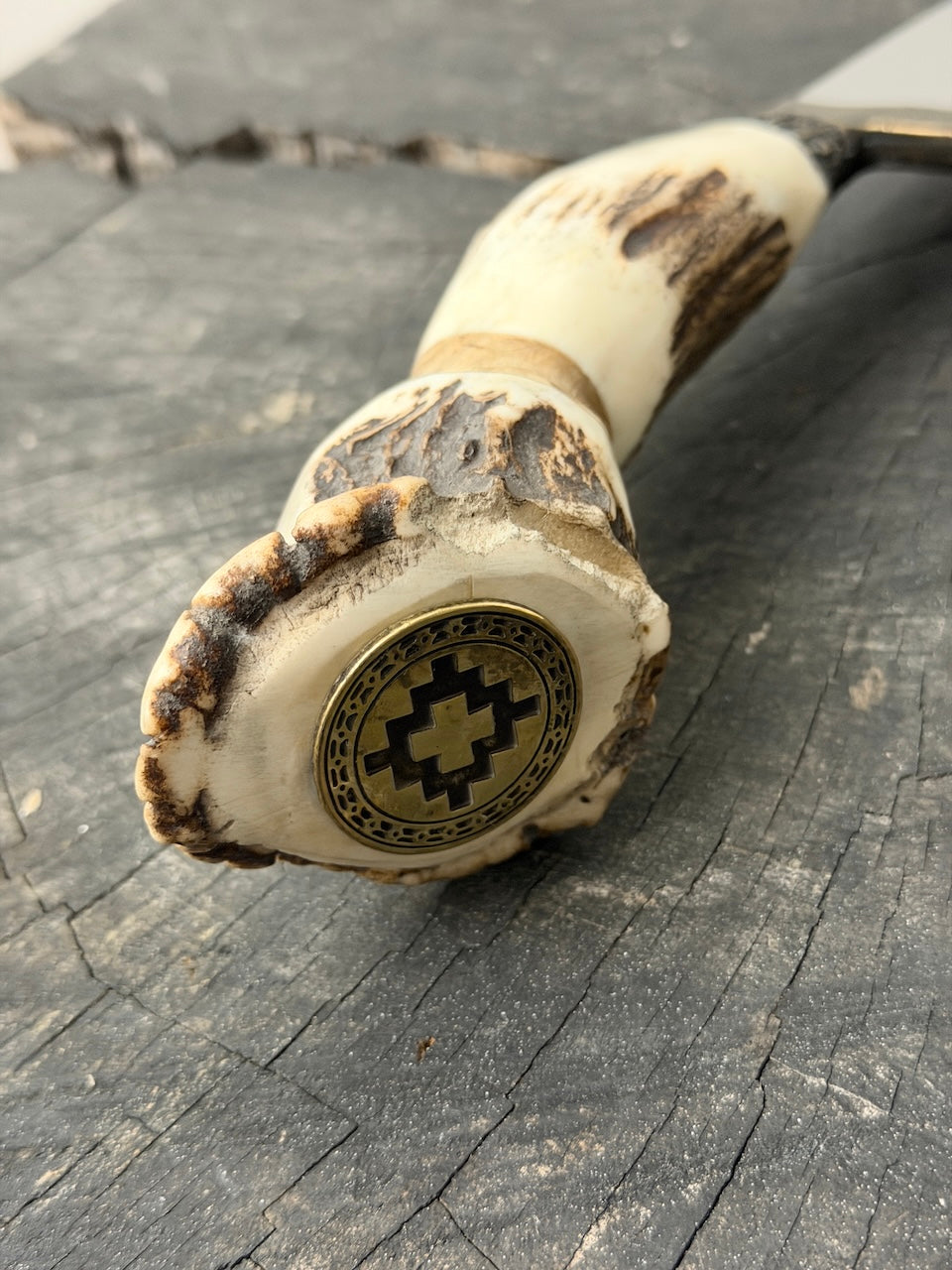 8" Cutelo / Cleaver, Deer Antler Roseta, SS440 - 190mm