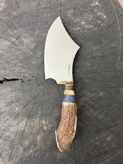 7" Cutelo Wild Cleaver, Deer Antler Roseta, SS440 - 180mm