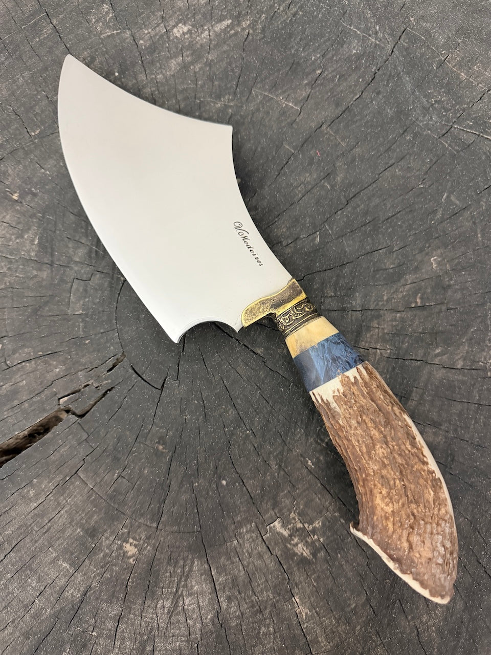 7" Cutelo Wild Cleaver, Deer Antler Roseta, SS440 - 180mm