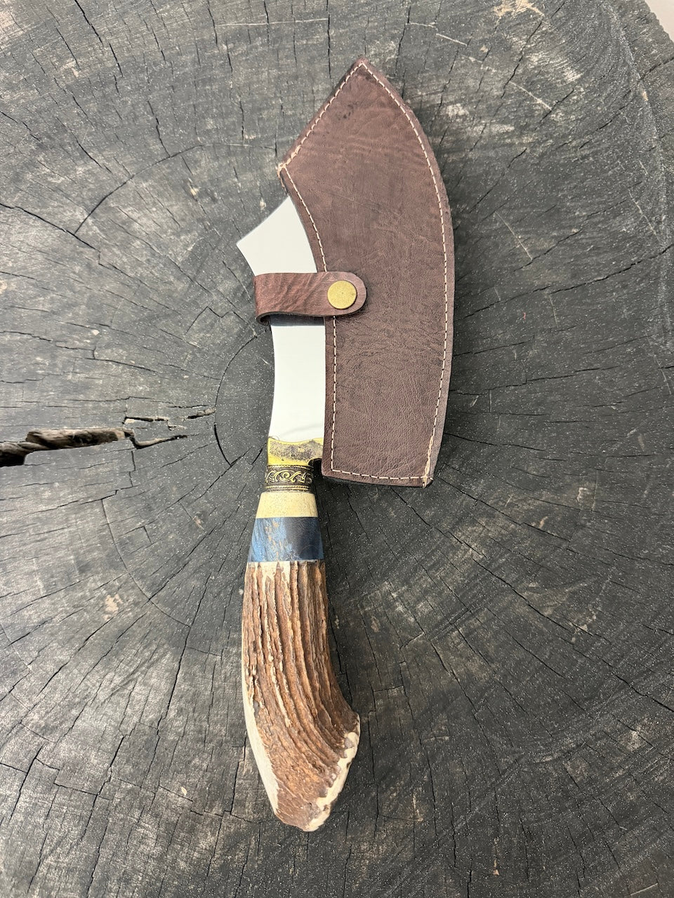 7" Cutelo Wild Cleaver, Deer Antler Roseta, SS440 - 180mm