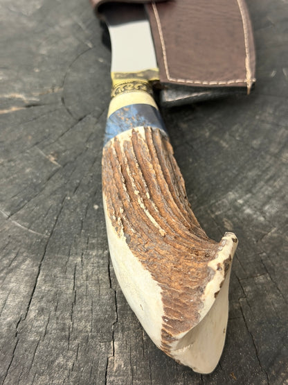 7" Cutelo Wild Cleaver, Deer Antler Roseta, SS440 - 180mm