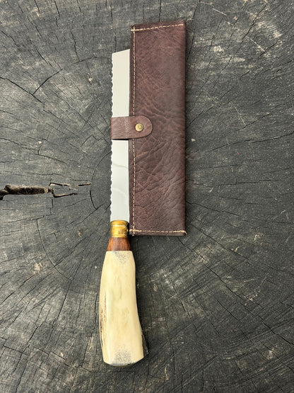 8" Chefs Cleaver, Deer Antler, SS440 - 200mm
