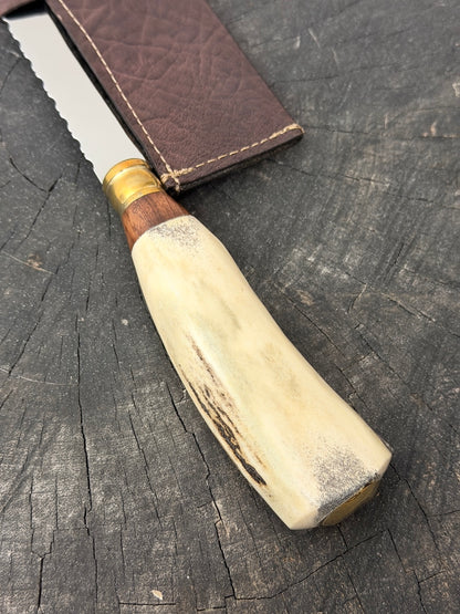 8" Chefs Cleaver, Deer Antler, SS440 - 200mm