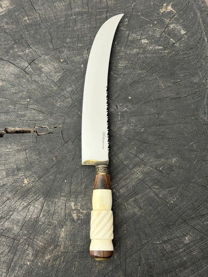 10" Butchers Knife, Ostrich Bone, SS440 - 250mm