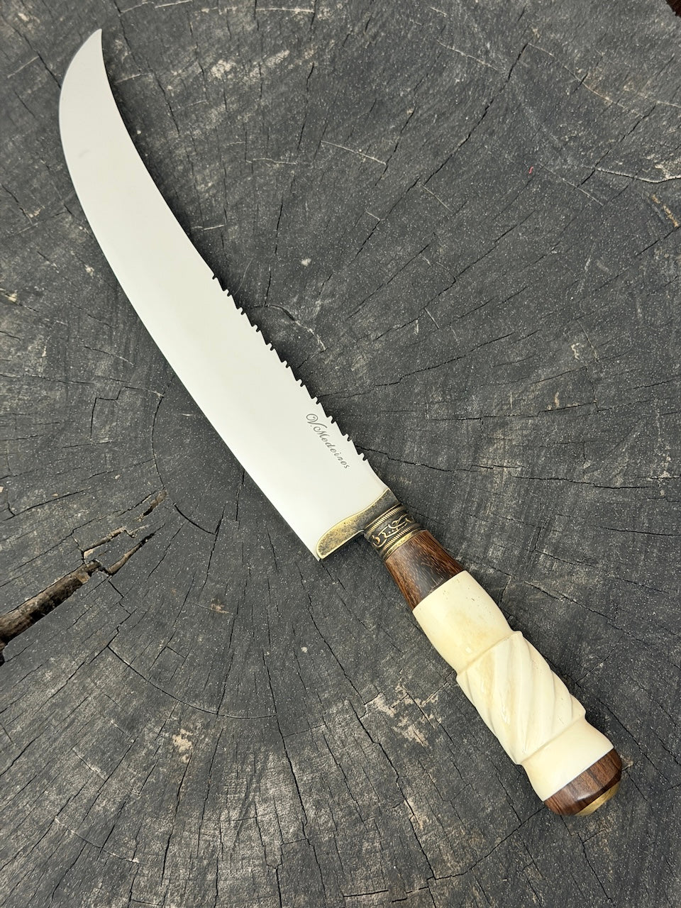 10" Butchers Knife, Ostrich Bone, SS440 - 250mm