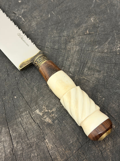 10" Butchers Knife, Ostrich Bone, SS440 - 250mm