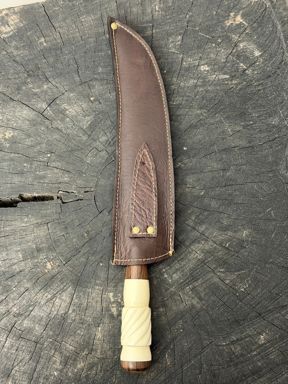 10" Butchers Knife, Ostrich Bone, SS440 - 250mm