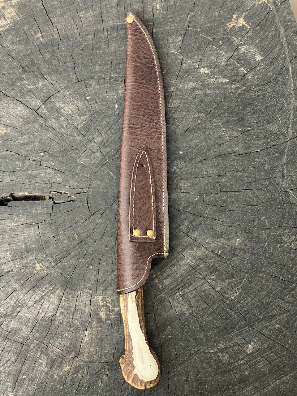 10" Chef Gaucho Knife, Deer Antler Roseta, SS440 - 250mm