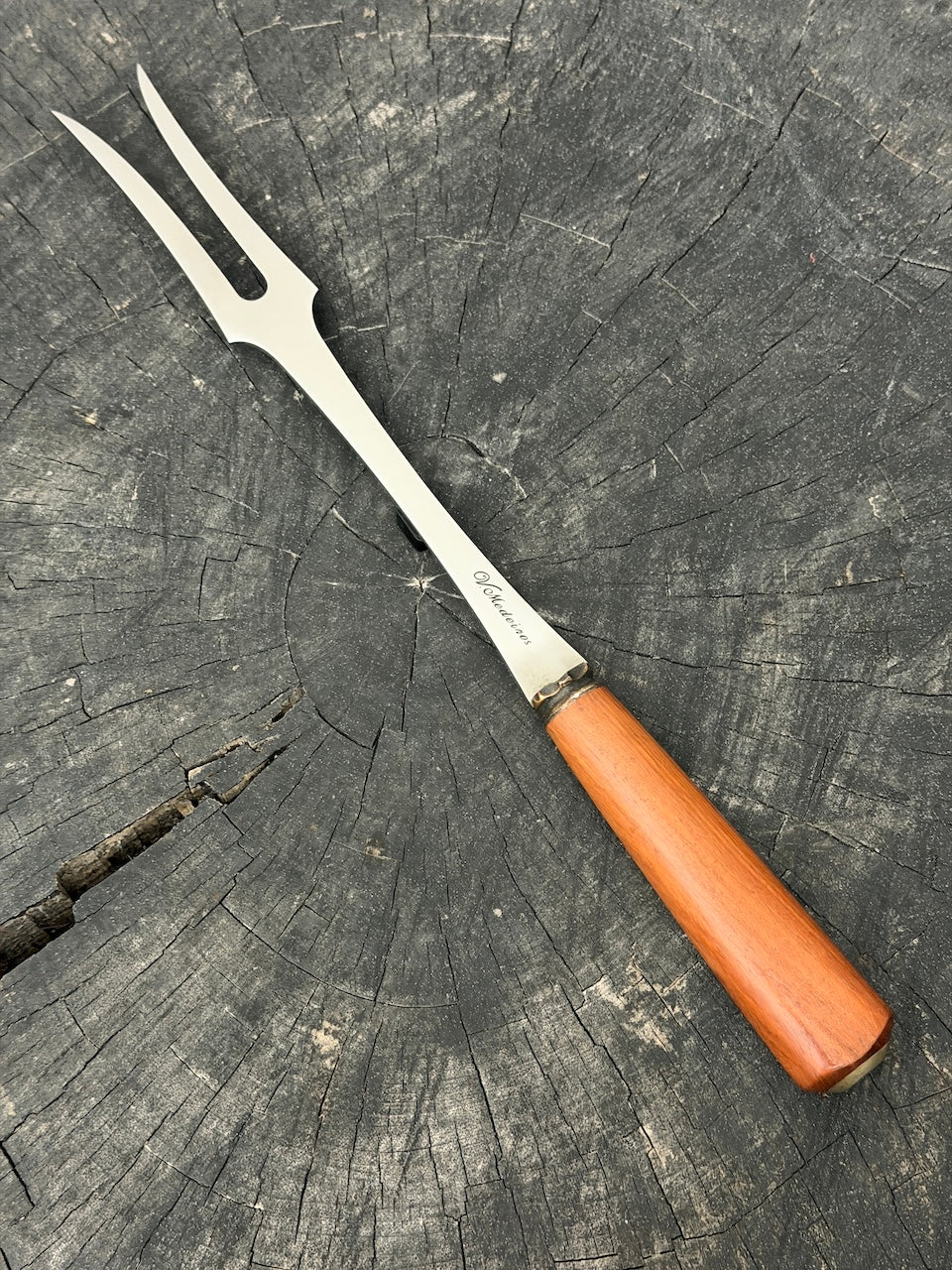 10" BBQ &amp; Grill Fork, Arruda Hardwood, SS440 - 250mm