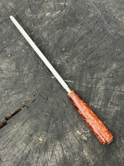 9" Sharpening Steel, Inferno Custom Block - 230mm