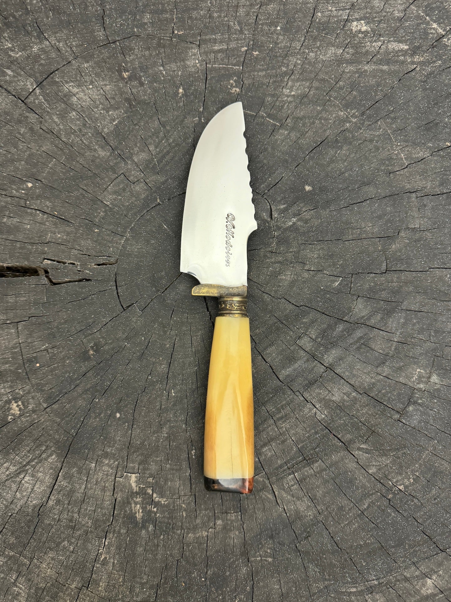 4” Skinner Knife, Ostrich Bone - SS420 - 105mm