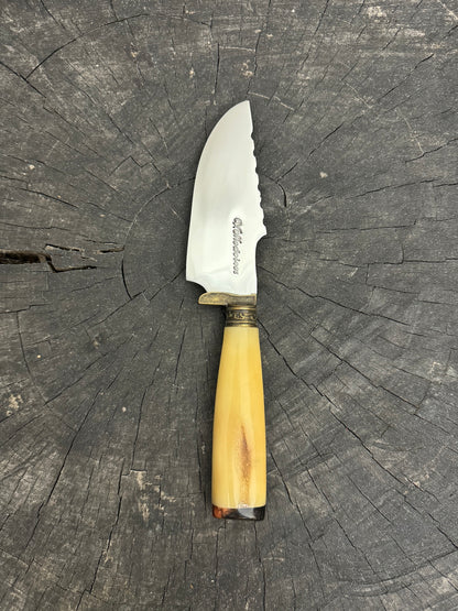 4” Skinner Knife, Ostrich Bone - SS420 - 105mm