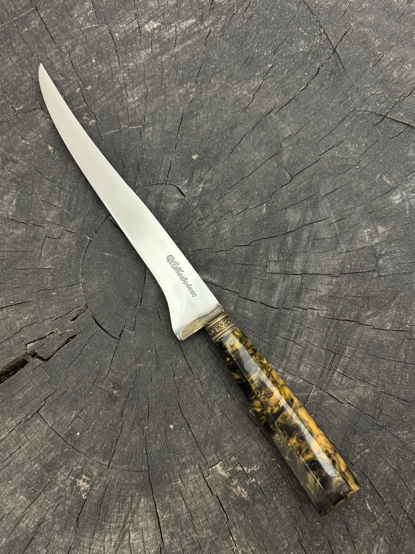 8&quot; Boning Knife, Custom Block, SS420 - 200mm