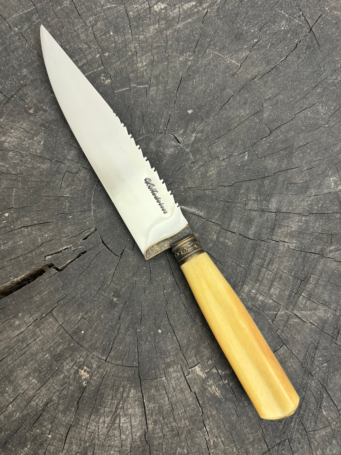 8" Chef Knife, Ostrich Bone, SS420 - 200mm