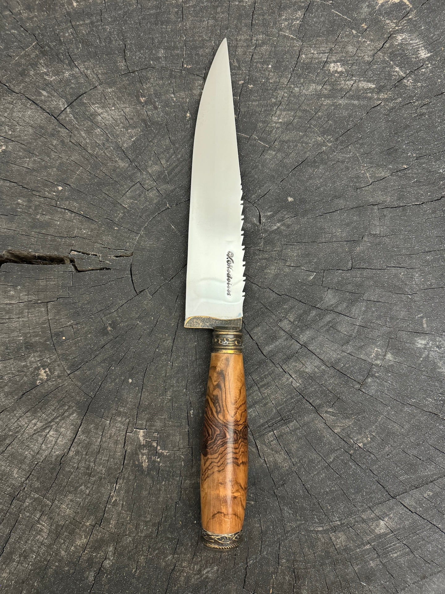 8&quot; Chef Knife, Native Hardwood, SS420 - 200mm