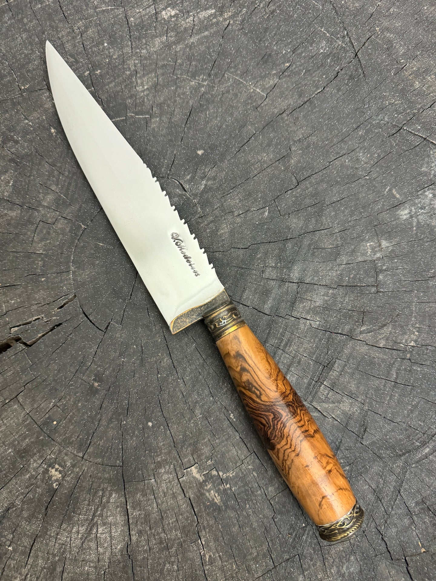 8&quot; Chef Knife, Native Hardwood, SS420 - 200mm