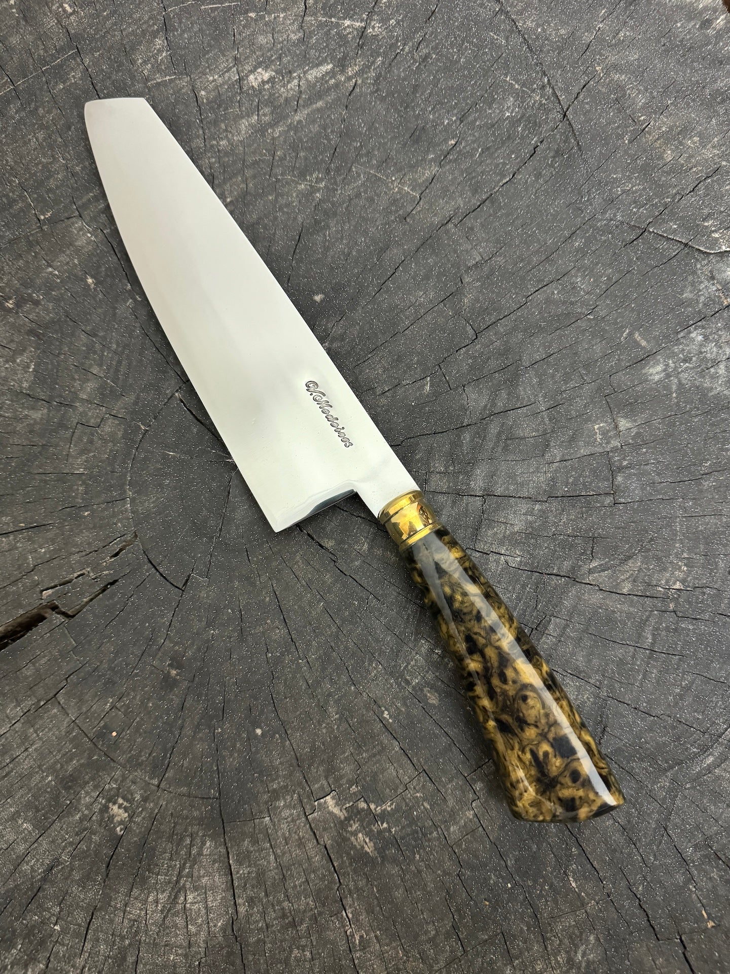 8&quot; Kultura Knife, Custom Block, SS440 - 200mm