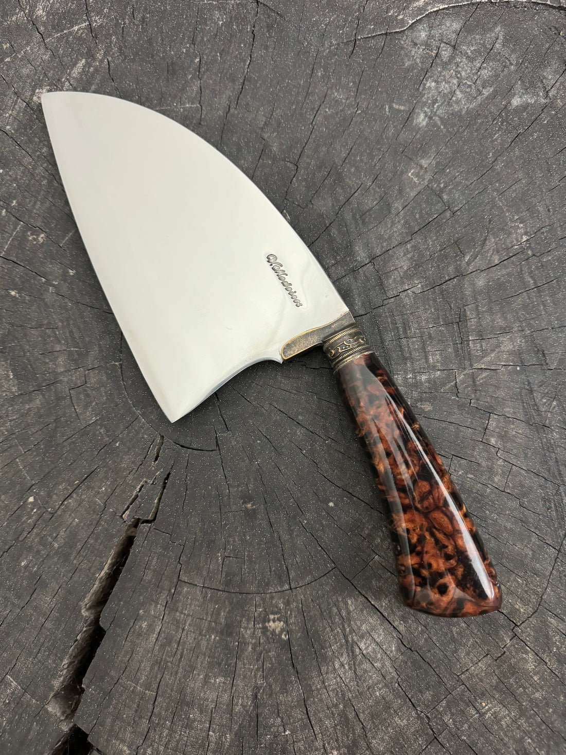 8&quot; Cutelo / Cleaver, Custom Block, SS440 - 190mm