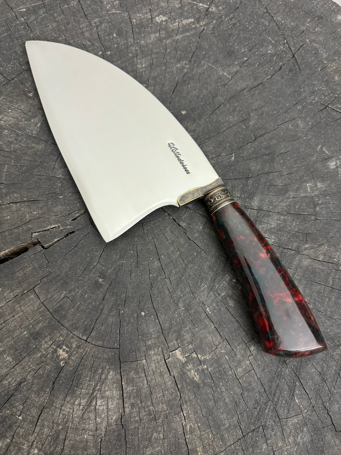 8&quot; Cutelo / Cleaver, Custom Block, SS440 - 190mm