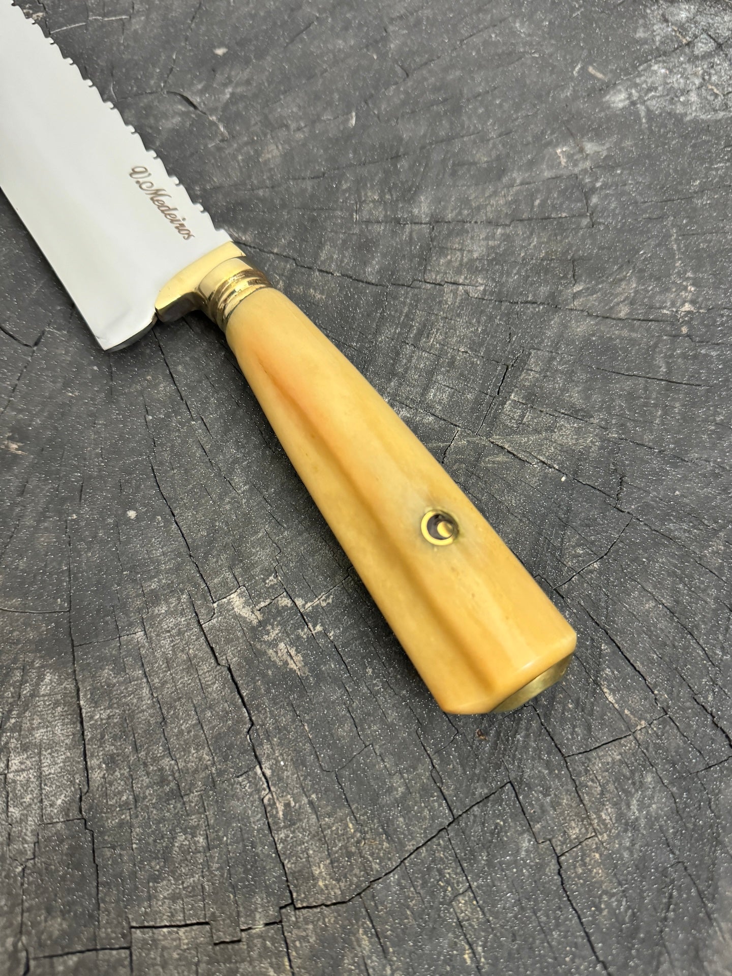 8&quot; Artisan Knife, Ostrich Bone, SS440 - 190mm