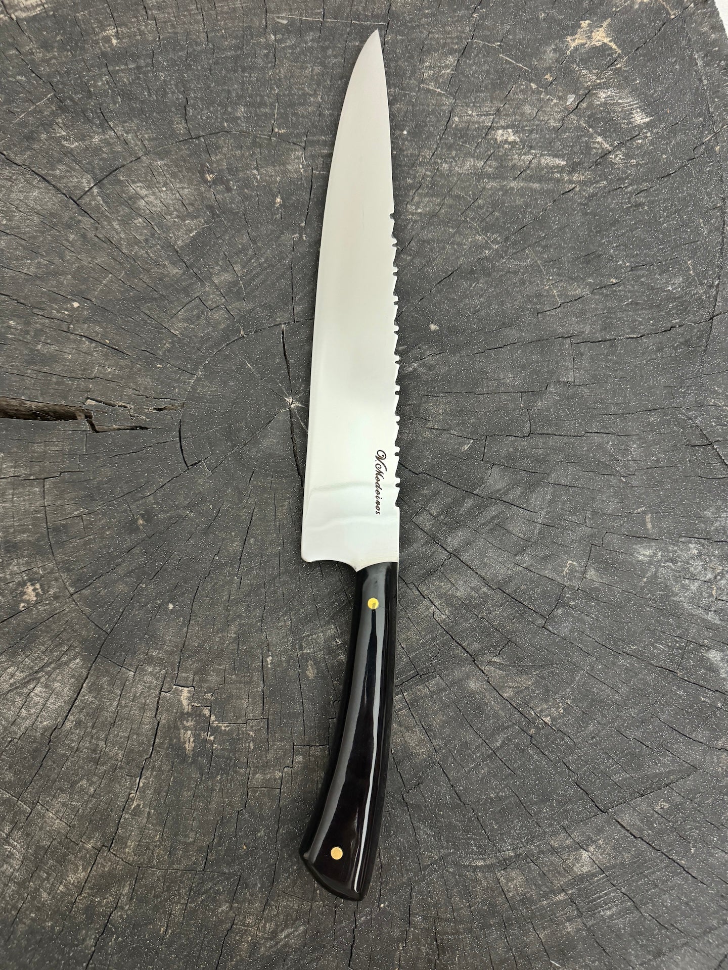 10&quot; Full Tang Chef Knife, Custom Block, SS440 - 250mm