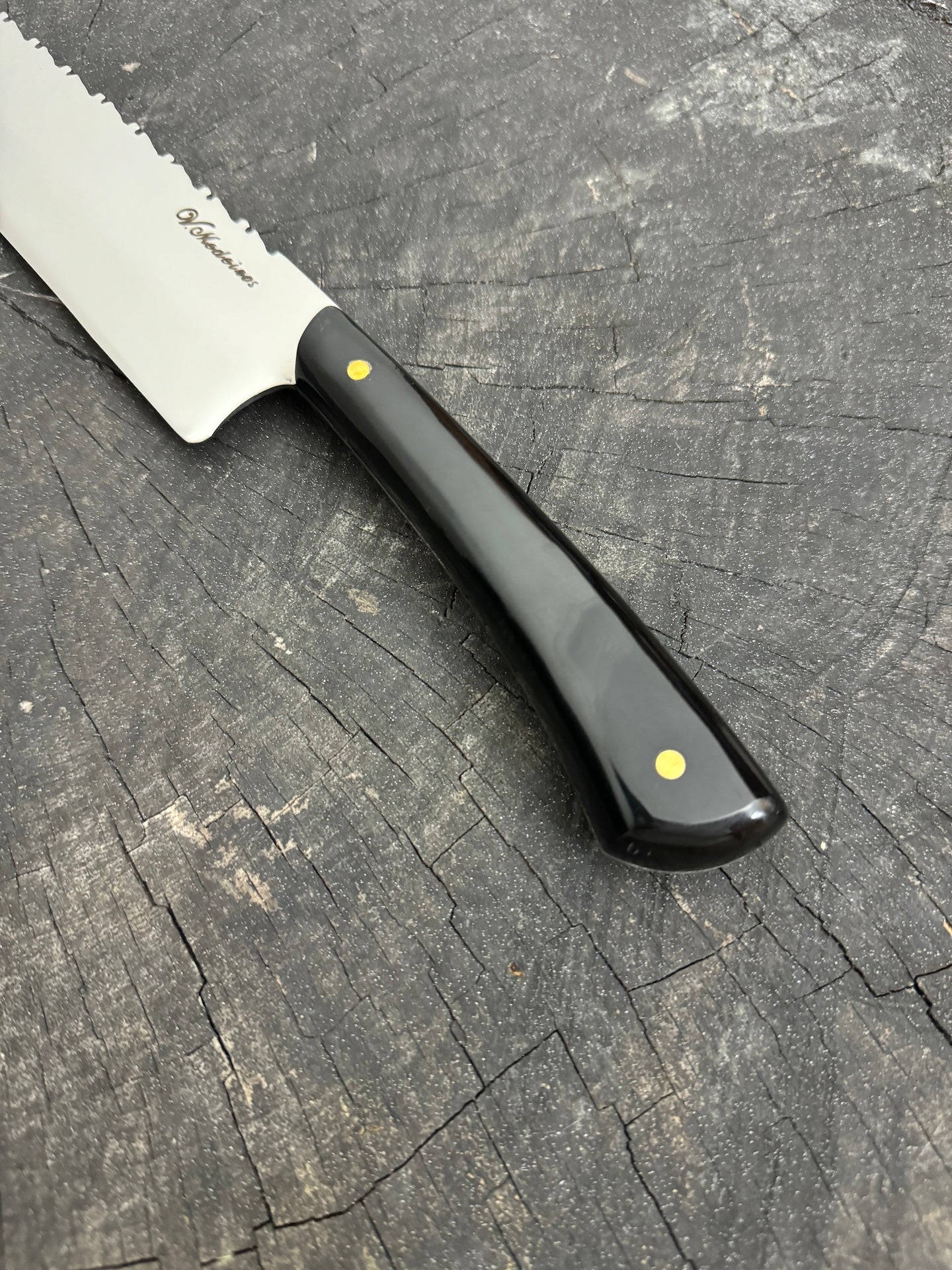 10&quot; Full Tang Chef Knife, Custom Block, SS440 - 250mm