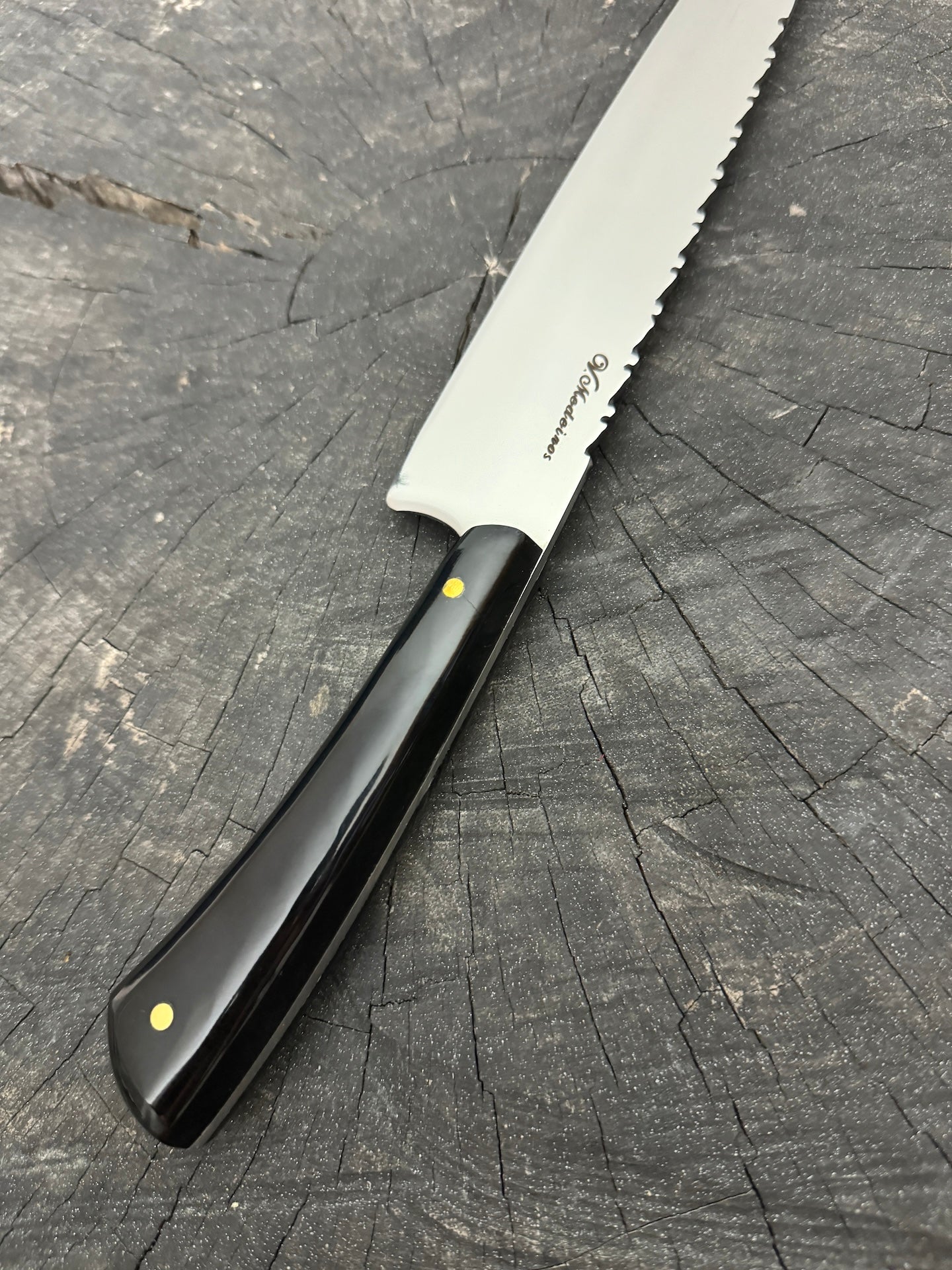 10&quot; Full Tang Chef Knife, Custom Block, SS440 - 250mm