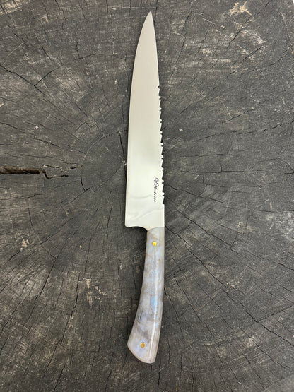 10&quot; Full Tang Chef Knife, Custom Block, SS440 - 250mm