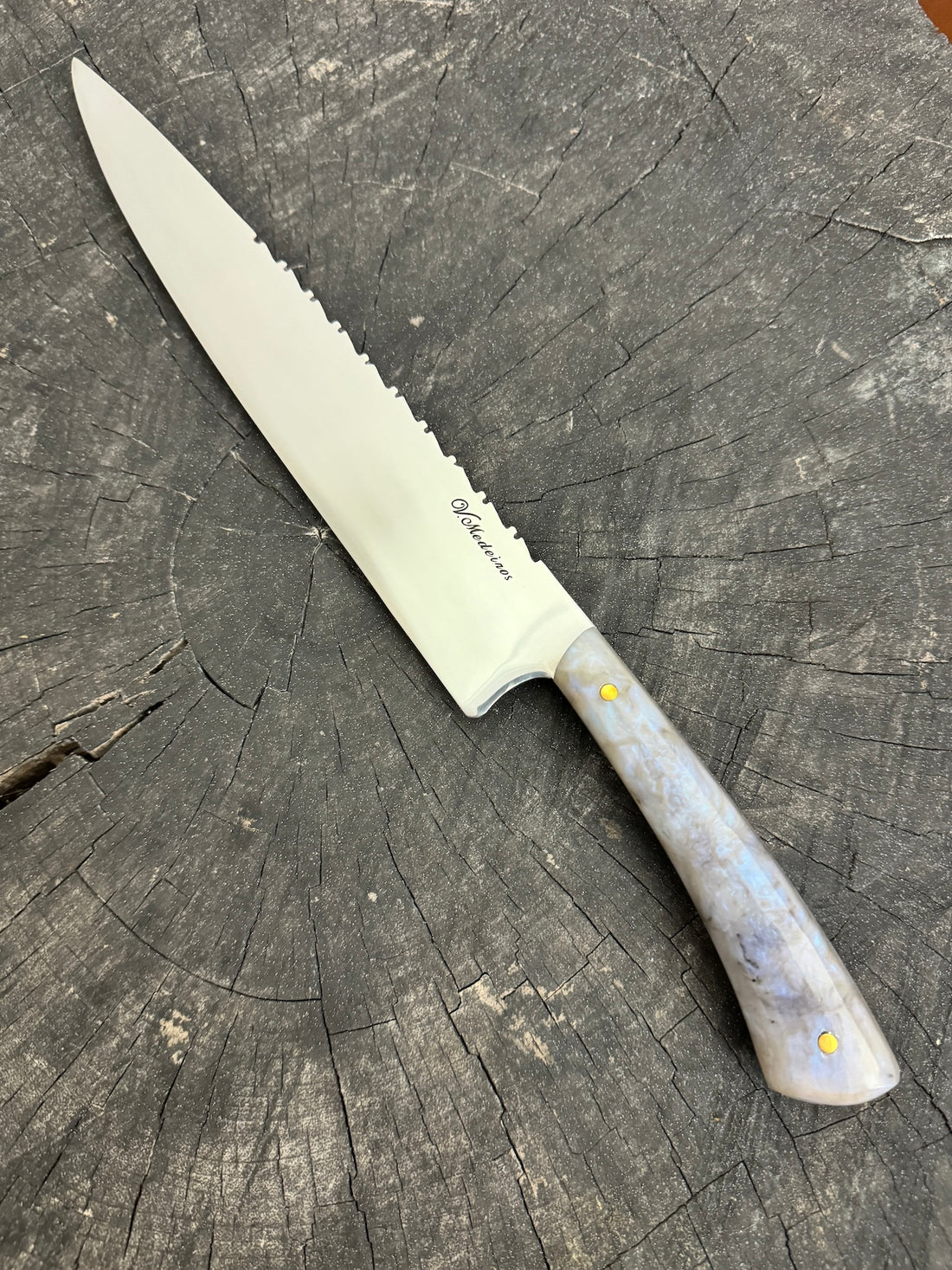 10&quot; Full Tang Chef Knife, Custom Block, SS440 - 250mm