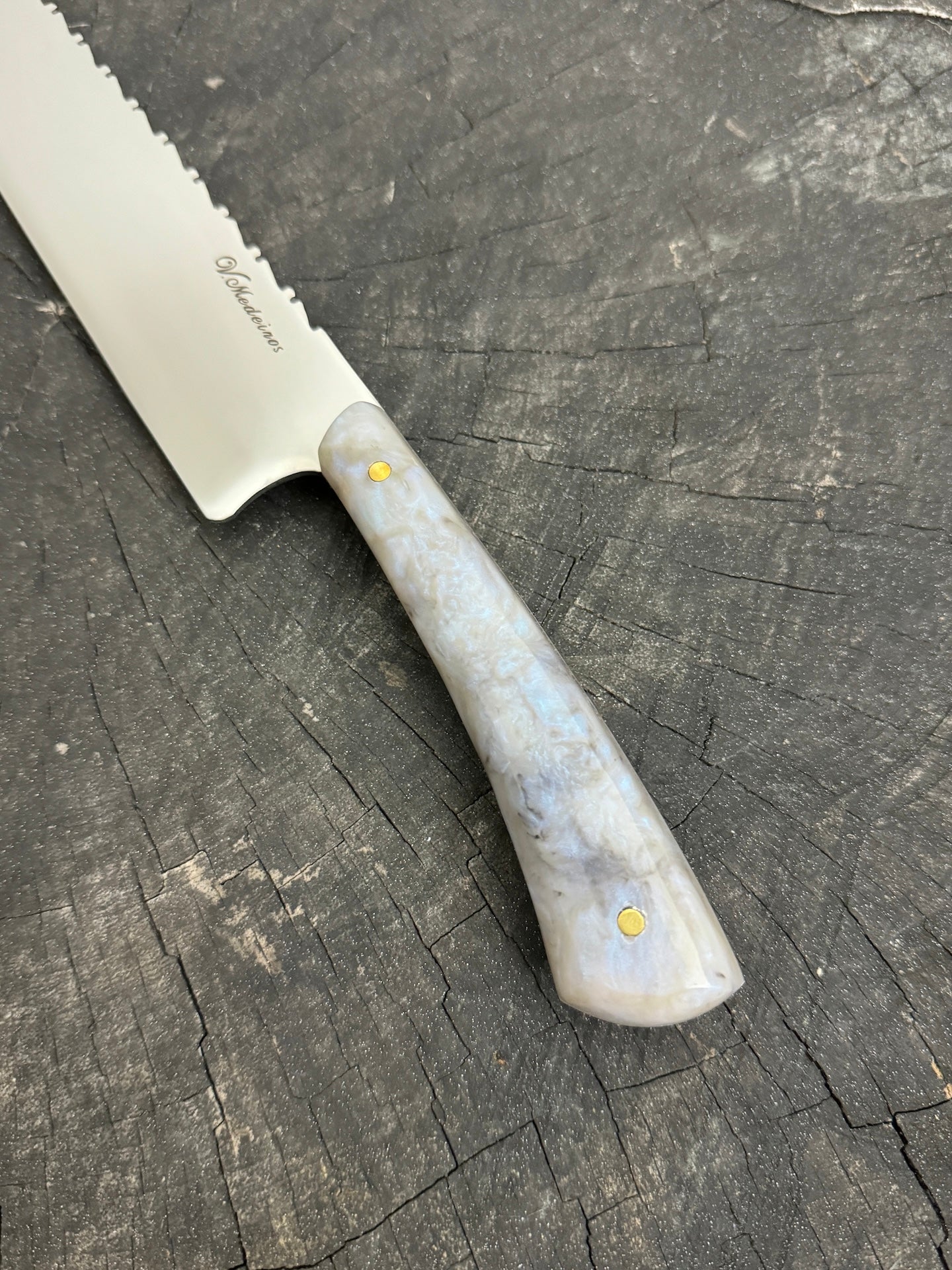 10&quot; Full Tang Chef Knife, Custom Block, SS440 - 250mm