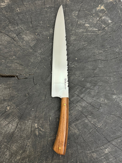 10&quot; Full Tang Chef Knife, Native Hardwood, SS440 - 250mm