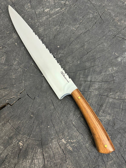 10&quot; Full Tang Chef Knife, Native Hardwood, SS440 - 250mm