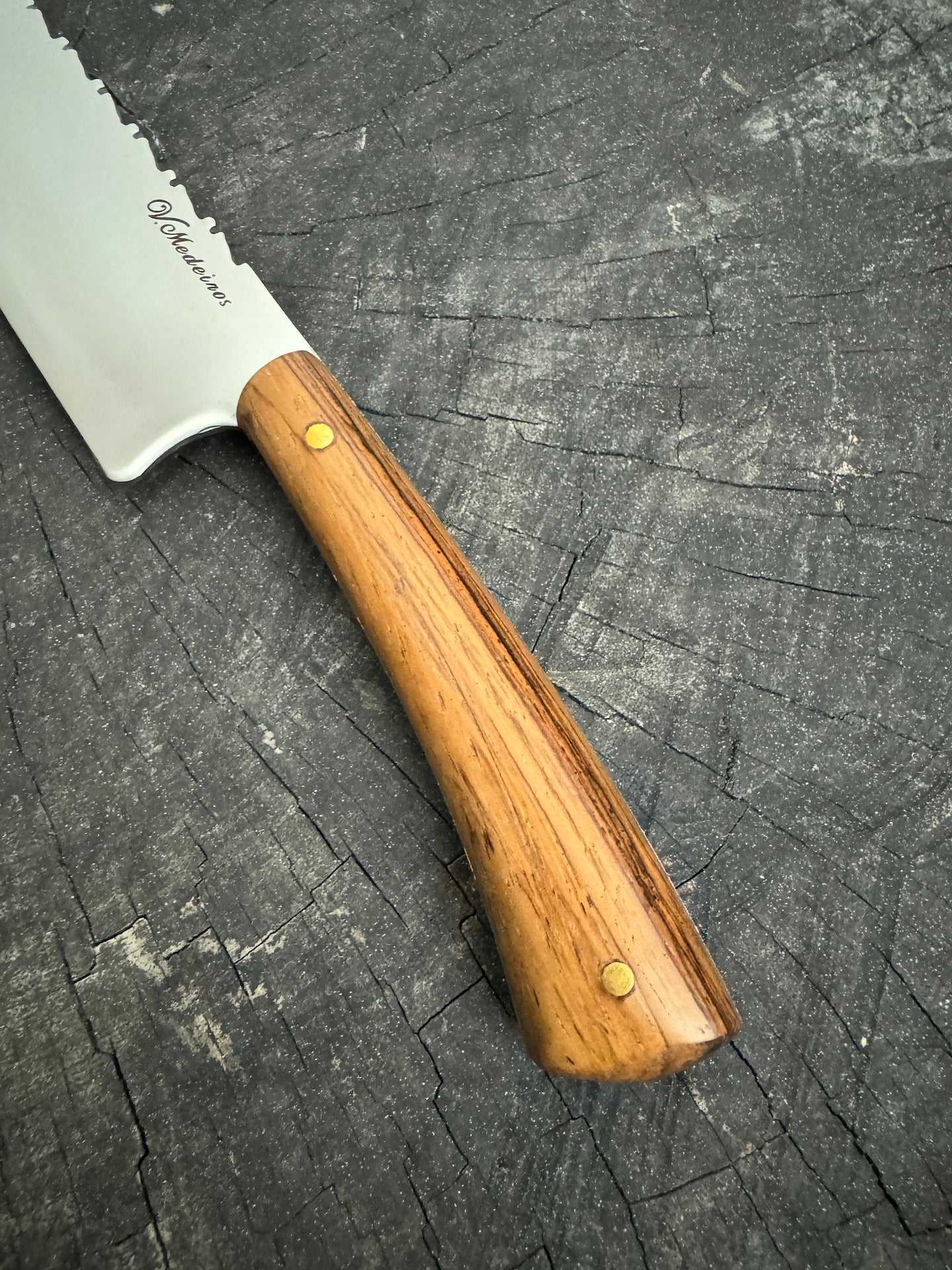 10&quot; Full Tang Chef Knife, Native Hardwood, SS440 - 250mm