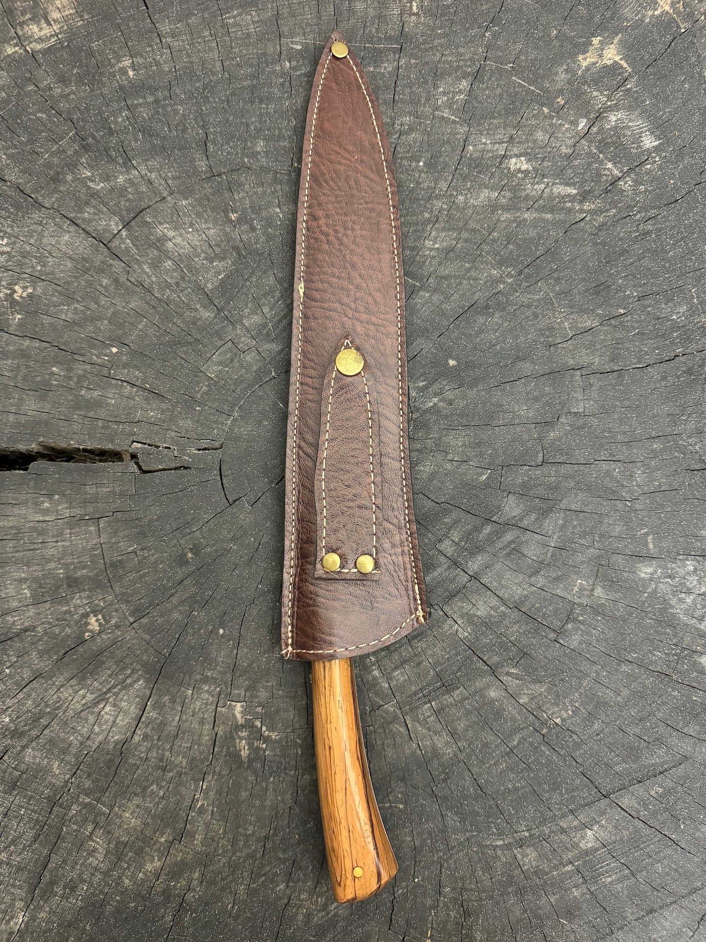 10&quot; Full Tang Chef Knife, Native Hardwood, SS440 - 250mm