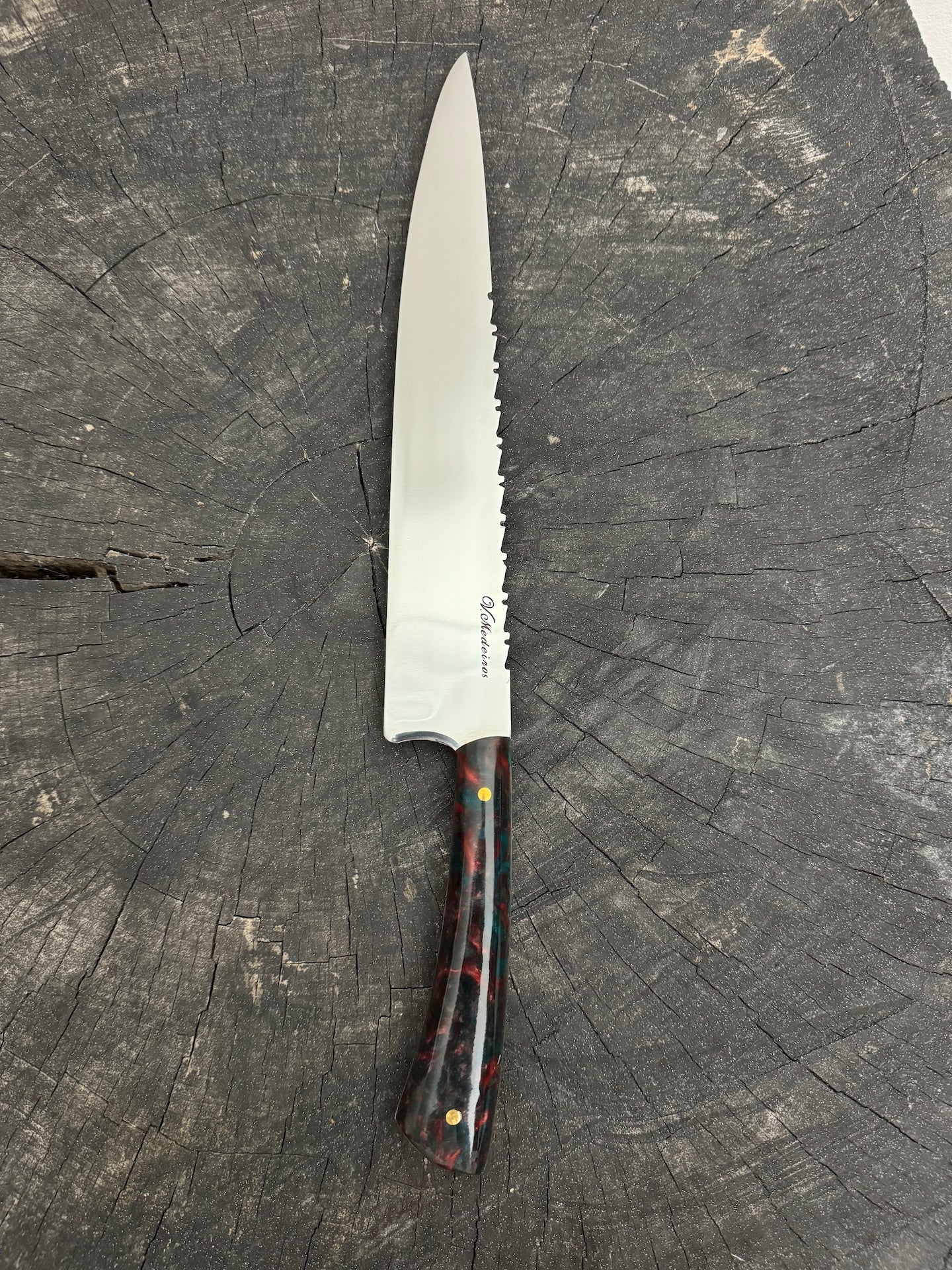 10&quot; Full Tang Chef Knife, Custom Block, SS440 - 250mm