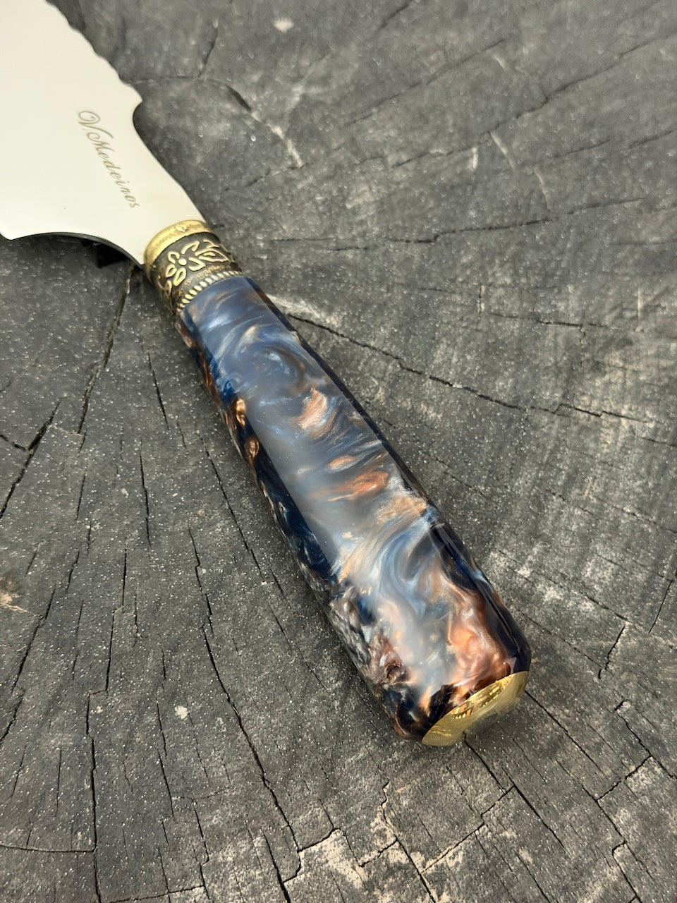 4” Skinner Knife, NightFire Custom Block - SS420 - 105mm