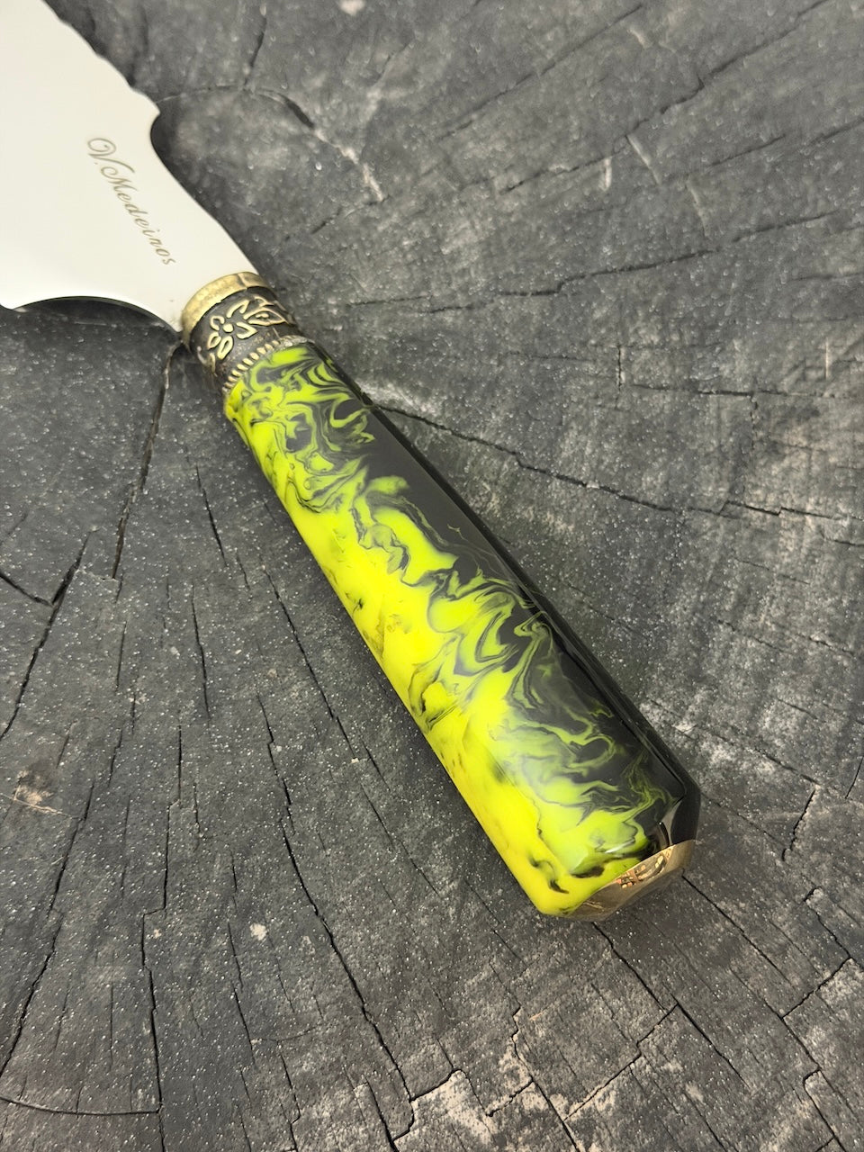 4” Skinner Knife, Electric Jungle Custom Block - SS420 - 105mm